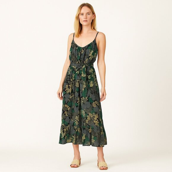 I Heart Ronson Floral Print Smocked Waist Sundress Cinched #A0383 TRB2 - Picture 1 of 9